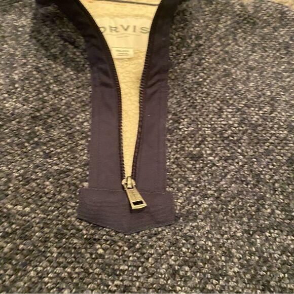 Orvis Blue 1:4 Zip Pullover Sweater Sherpa Lined Size XXL - Picture 8 of 8
